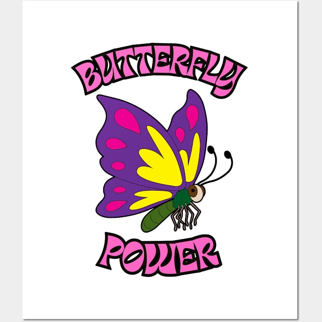 🦋 Butterfly Power – Cute Fairy Tale Fantasy Butterfly Wall Art by Pixoplanet